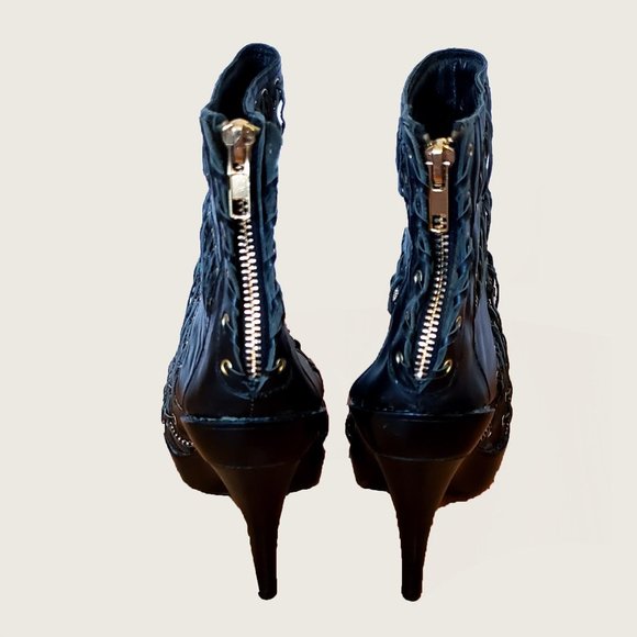 Jeffrey Campbell Leather Stiletto Boots - Picture 6 of 10